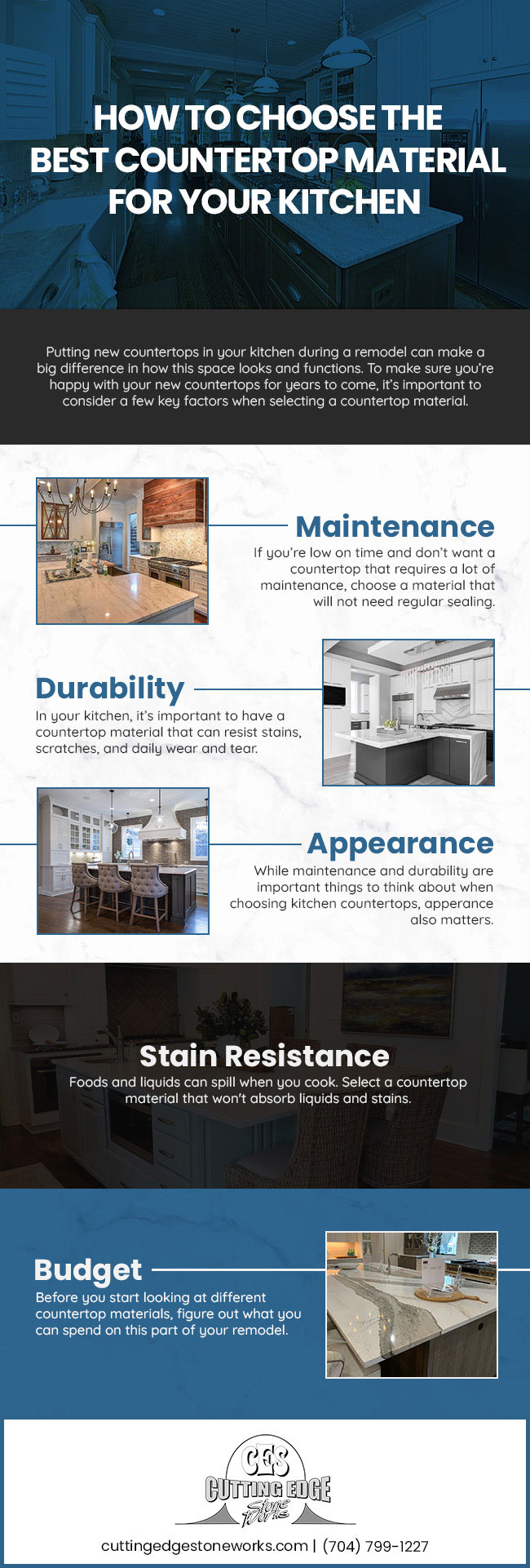 How to Choose the Best Countertop Material for Your Kitchen [infographic]